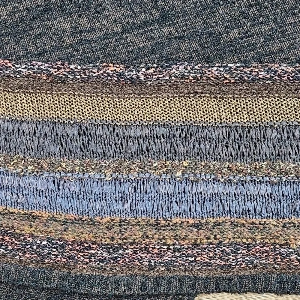 NWT Soft Surroundings Raku Brown & Black Marled Knit Asymmetric Tunic Sweater